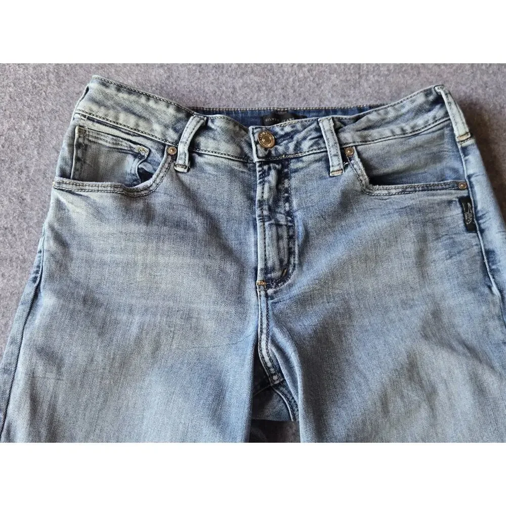 Silver Women's Jeans Avery Slim Boot Mid Rise Stretch Bootcut Western 30